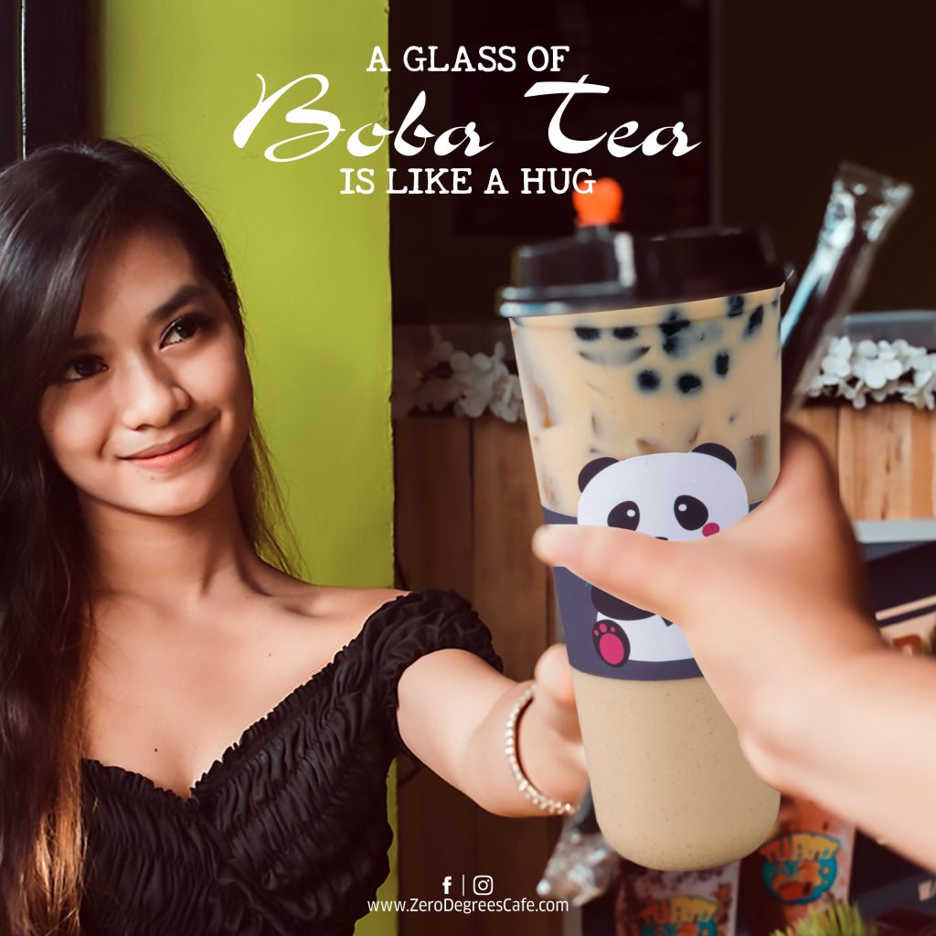 A glass of boba tea is like a hug
